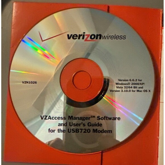 Verizon Wireless VZAccess Manager Software & User's Guide for USB720 Modem - Picture 1 of 3